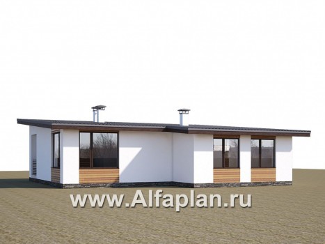Проекты домов Альфаплан - «Эпсилон» - уютный каркасный дом с просторной террасой - превью дополнительного изображения №2