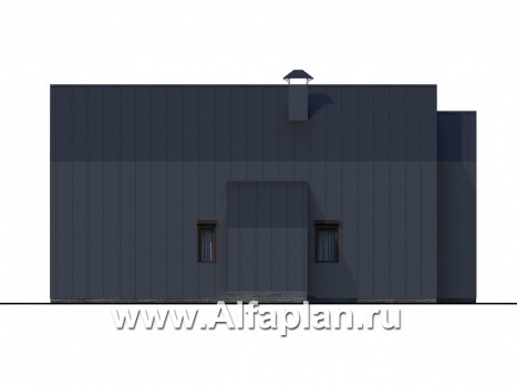 Проекты домов Альфаплан - «Омега» - двухэтажный каркасный дом с пятью спальнями - превью фасада №3
