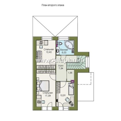 Проекты домов Альфаплан - «Вишневый сад»- проект небольшого дома или дачи - превью плана проекта №2