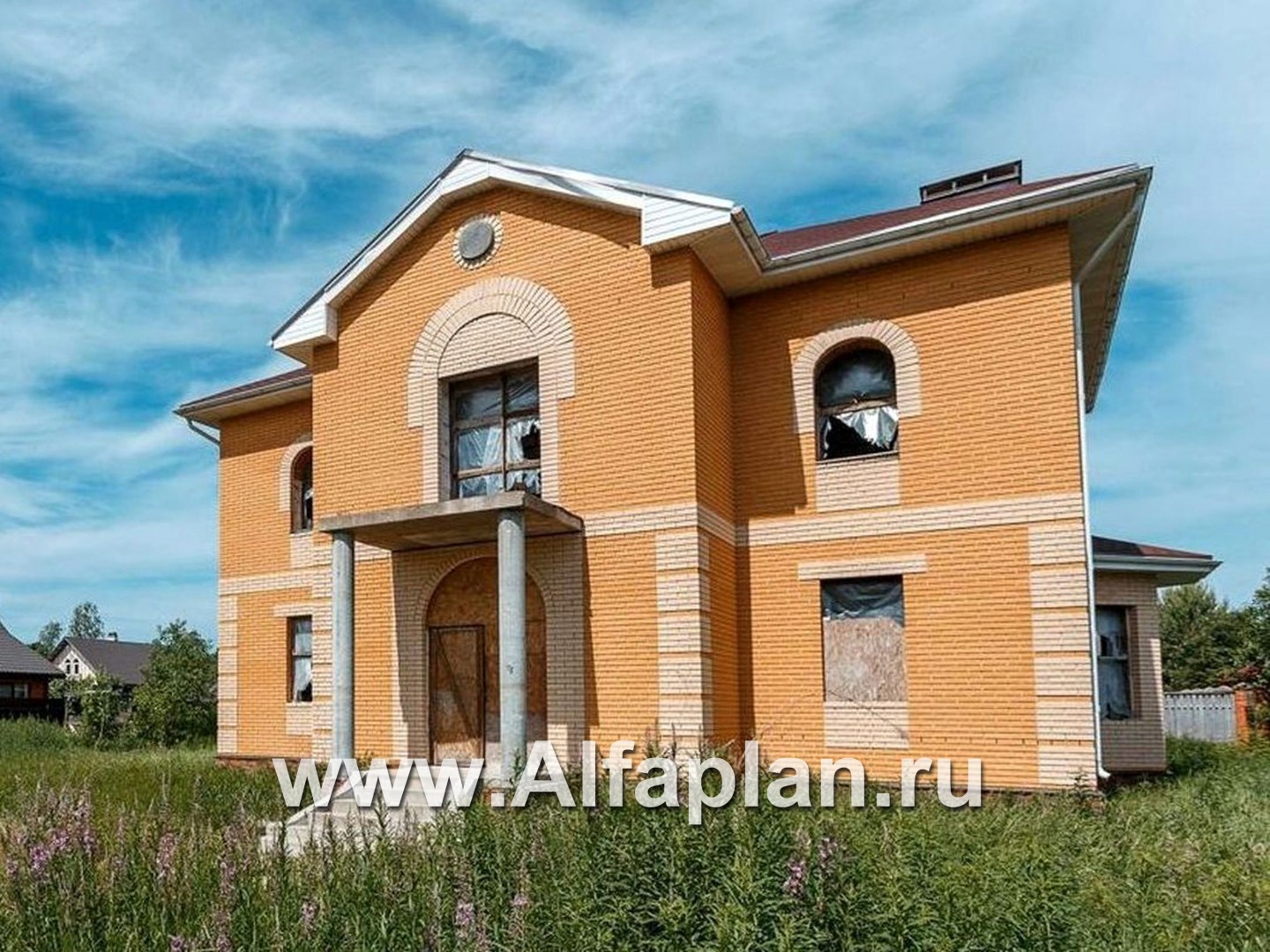 Проекты домов Альфаплан - «Головин»- особняк в стиле Петровских традиций - дополнительное изображение №3