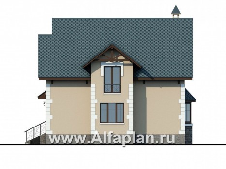 Проекты домов Альфаплан - «Менестрель» - коттедж для узкого участка - превью фасада №2