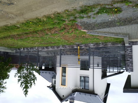 «Скандинавия» - проект современного дома в скандинавском стиле, с фото, планировка с террасой - превью дополнительного изображения №4