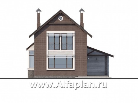 Проекты домов Альфаплан - «Эль-Ниньо» - современный дом с террасами - превью фасада №4