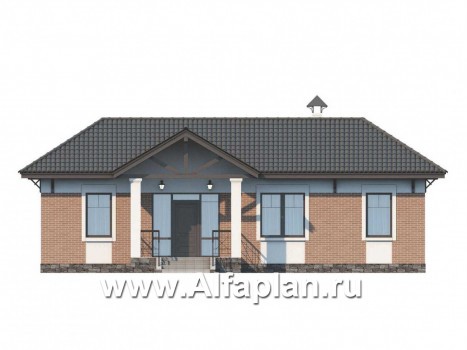 Проекты домов Альфаплан - Сауна  и гостевой дом - превью фасада №1