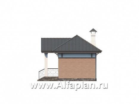 Проекты домов Альфаплан - Сауна  и гостевой дом - превью фасада №2