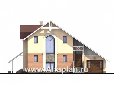 Проекты домов Альфаплан - «Конформ» - экономичный и комфортабельный дом - превью фасада №1