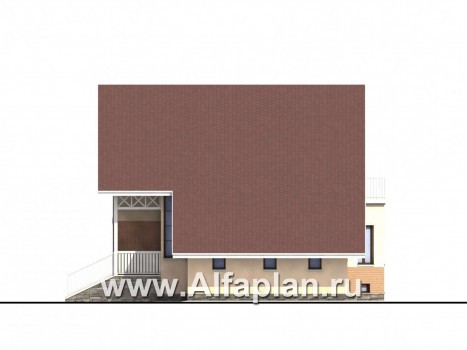 Проекты домов Альфаплан - «Конформ» - экономичный и комфортабельный дом - превью фасада №2