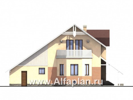Проекты домов Альфаплан - «Конформ» - экономичный и комфортабельный дом - превью фасада №4