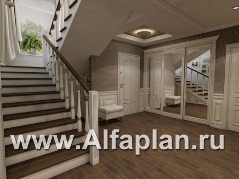Проекты домов Альфаплан - «Маленький принц»- комфортабельный двухэтажный дом с террасой над гаражом - превью дополнительного изображения №2