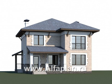 Проекты домов Альфаплан - «Виконт» - двухэтажный дом с отличной планировкой - превью дополнительного изображения №1