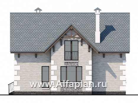 Проекты домов Альфаплан - «Малая Родина» - компактный и комфортный загородный дом - превью фасада №3