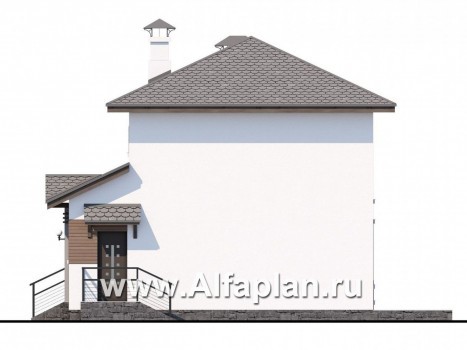 Проекты домов Альфаплан - Двухэтажный дом из кирпича «Карат» - превью фасада №2