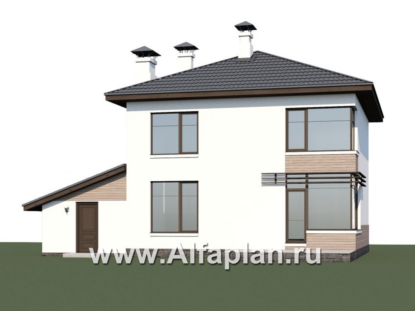 Проекты домов Альфаплан - «Смарт»- удобный двухэтажный дом - дополнительное изображение №1