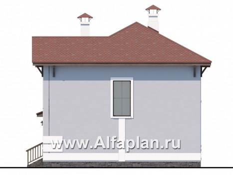 Проекты домов Альфаплан - Кирпичный дом «Собственный рай» - превью фасада №2