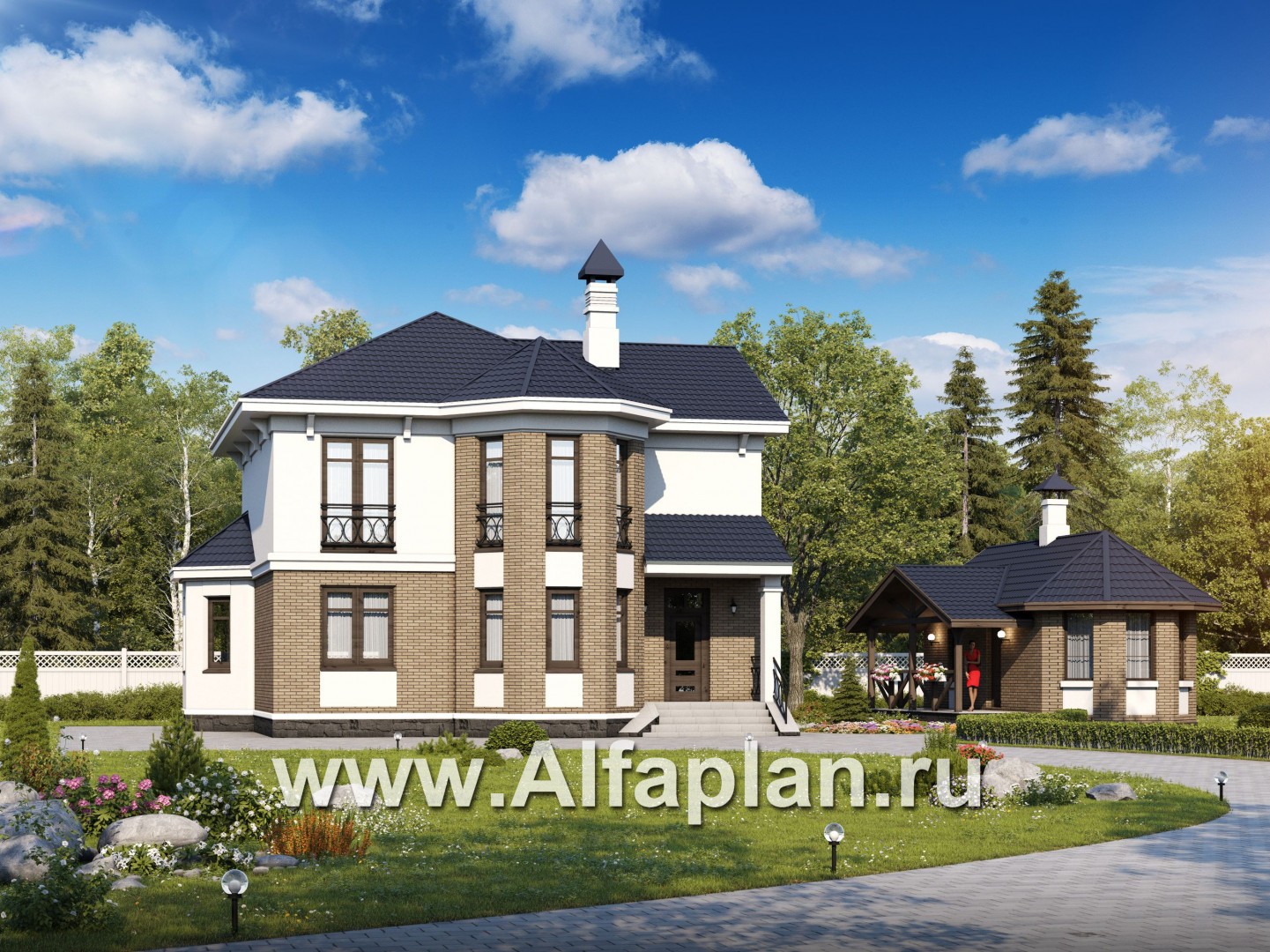 Проекты домов Альфаплан - «Классика»_ДУО - основное изображение