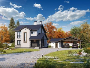 Проекты домов Альфаплан - «Скандинавия»_ДУО - превью основного изображения