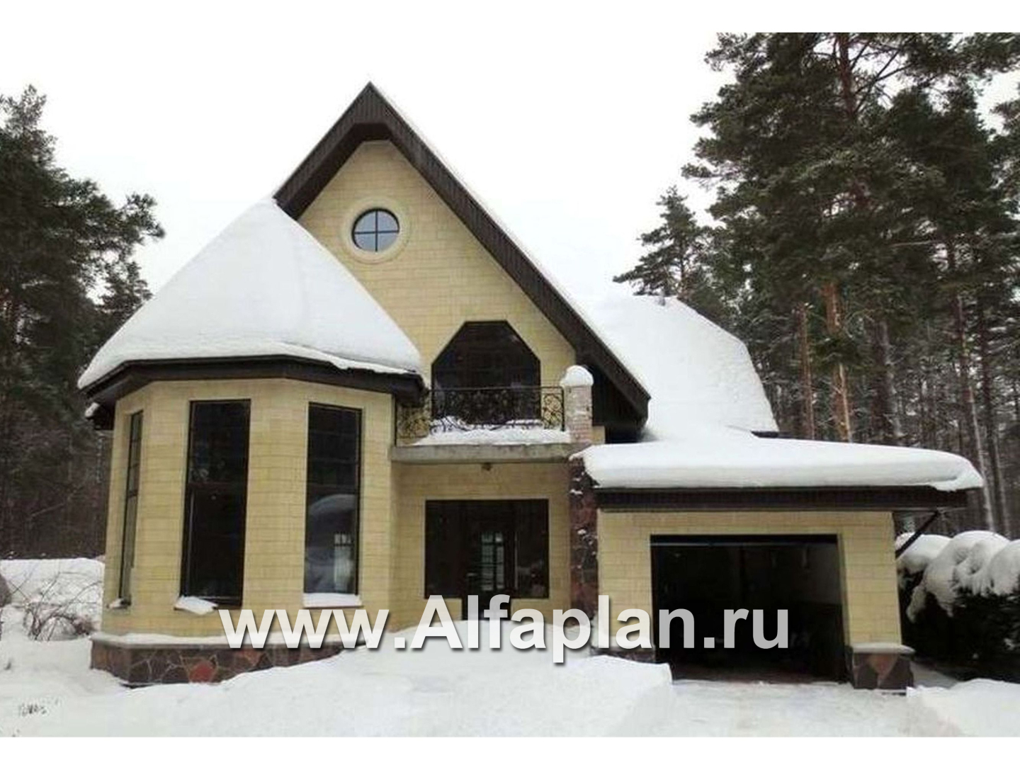 Проекты домов Альфаплан - «Ленский» - романтический дом  для большой семьи - дополнительное изображение №2