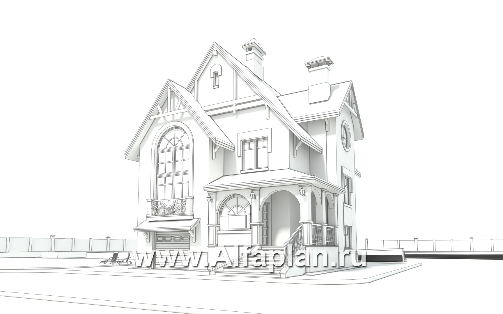 Проекты домов Альфаплан - Дом из газобетона «Индиго» - дополнительное изображение №3