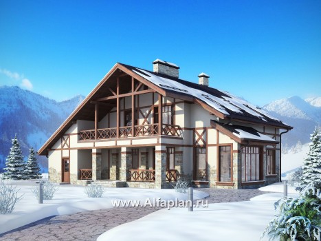 Проекты домов Альфаплан - Проект альпийского шале - превью дополнительного изображения №2