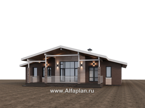 Проекты домов Альфаплан - "Симплекс" - простой в строительстве одноэтажный дом - превью дополнительного изображения №2