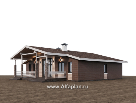 Проекты домов Альфаплан - "Симплекс" - простой в строительстве одноэтажный дом - превью дополнительного изображения №3