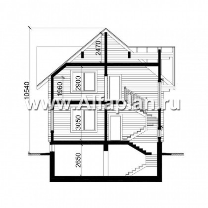 Проекты домов Альфаплан - Дом из бруса для загородного отдыха - превью плана проекта №4