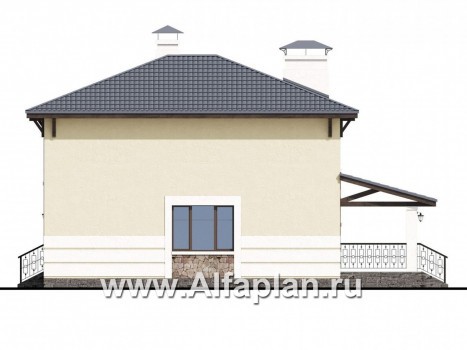 Проекты домов Альфаплан - «Манор» — сбалансированный комфортный коттедж - превью фасада №2