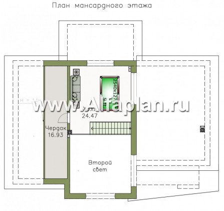 Проекты домов Альфаплан - «Каприкорн» - комфортабельный коттедж с бильярдной - превью плана проекта №2