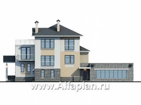 Проекты домов Альфаплан - Бассейн для загородных домов 77А,Б, 94А, 134Б, 394А - превью фасада №4