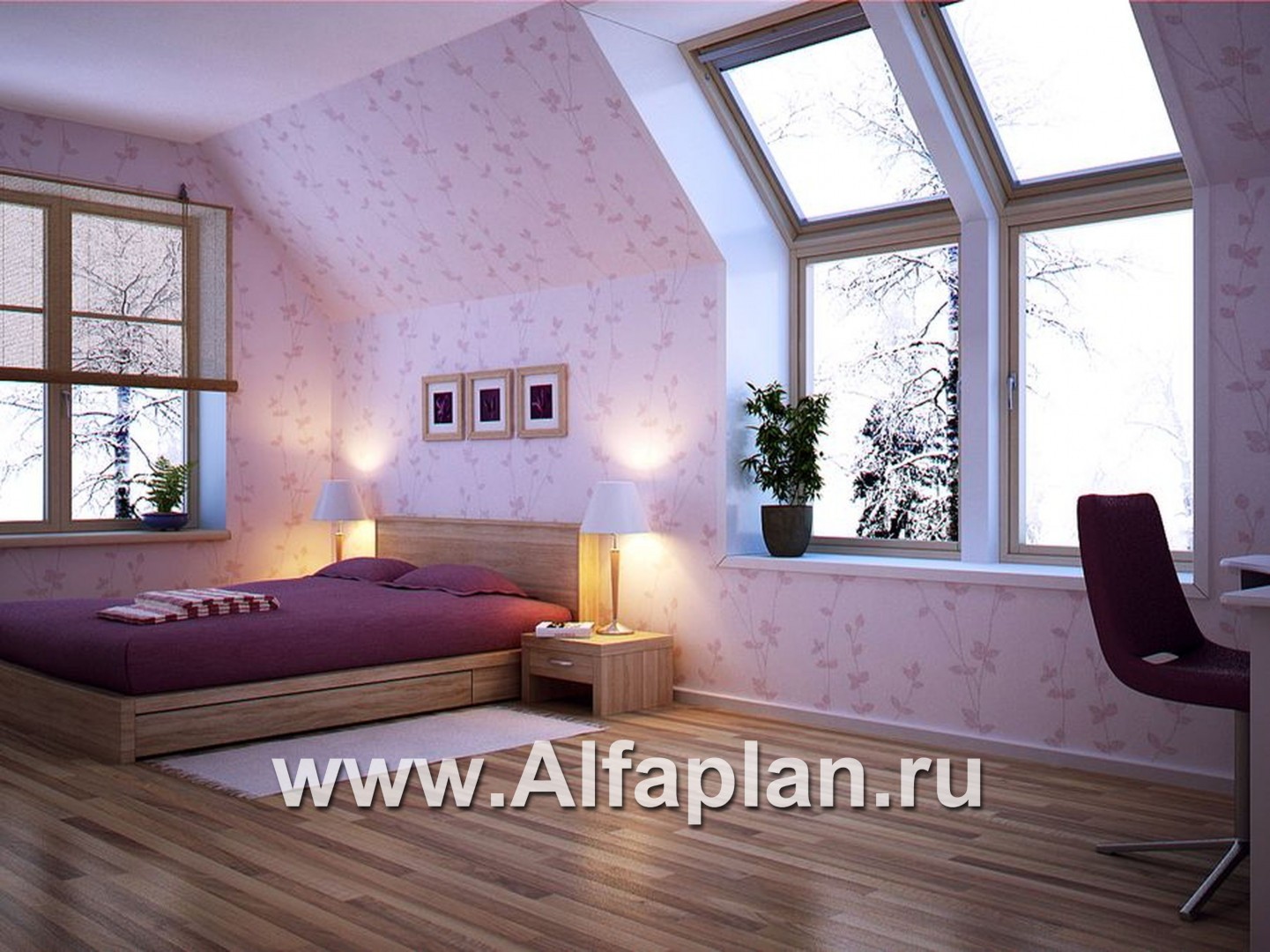 Проекты домов Альфаплан - «Светлая жизнь» - дом с окнами в небо - дополнительное изображение №2