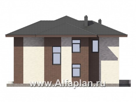 Проекты домов Альфаплан - Двухэтажный комфортный загородный дом. - превью фасада №4