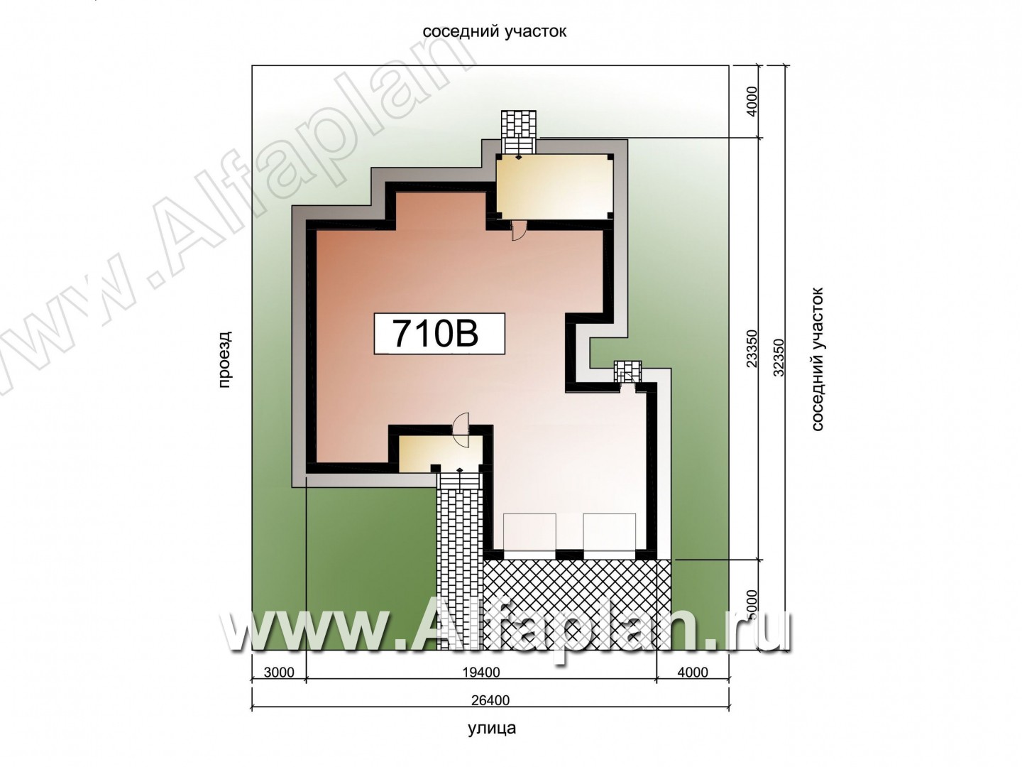 Проекты домов Альфаплан - «Неман» - загородная вилла с двусветной гостиной и большим гаражом - дополнительное изображение №1
