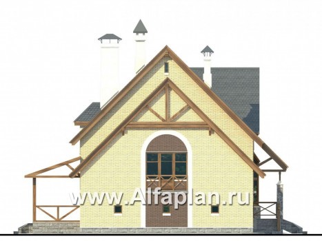Проекты домов Альфаплан - «Особняк» - проект коттеджа в классической традиции - превью фасада №3