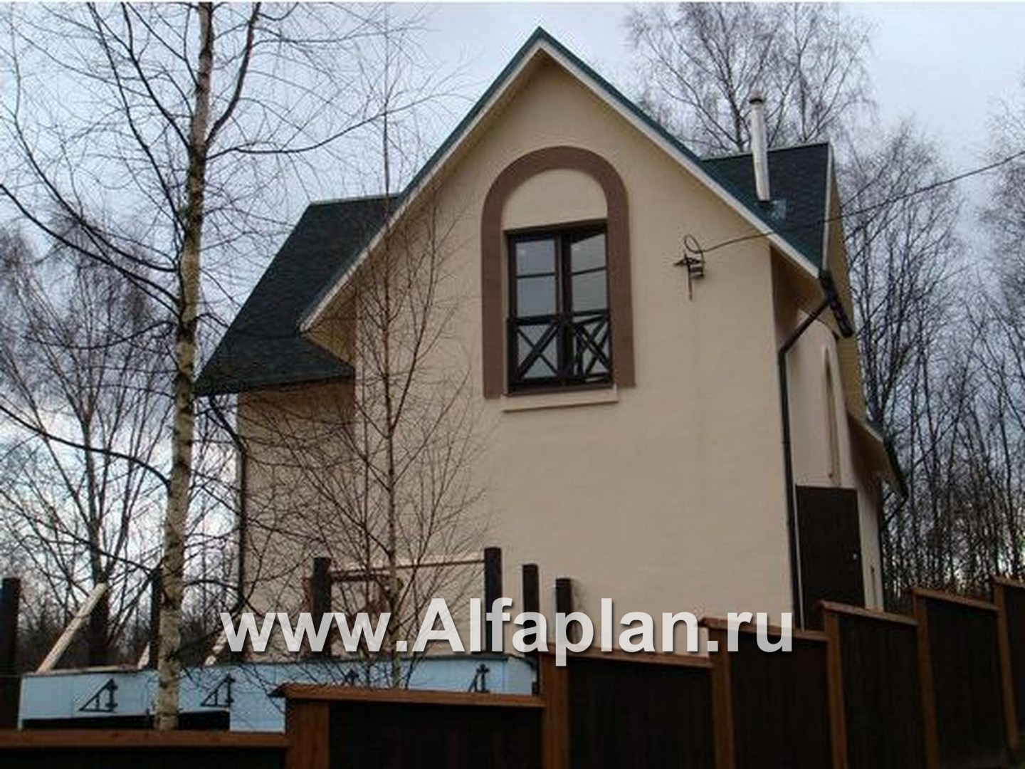 Проекты домов Альфаплан - «Яблоко» - дом для узкого участка с рельефом - дополнительное изображение №3
