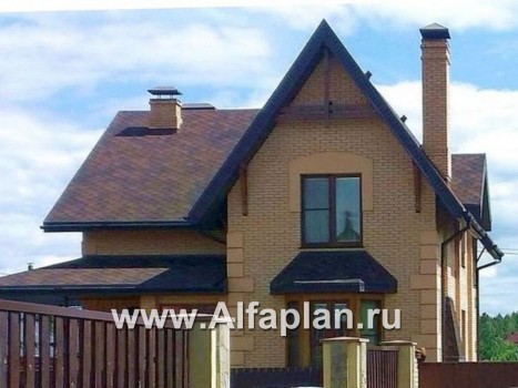 Проекты домов Альфаплан - «Ретростилиса» - проект экономичного дома для небольшого участка - превью дополнительного изображения №4