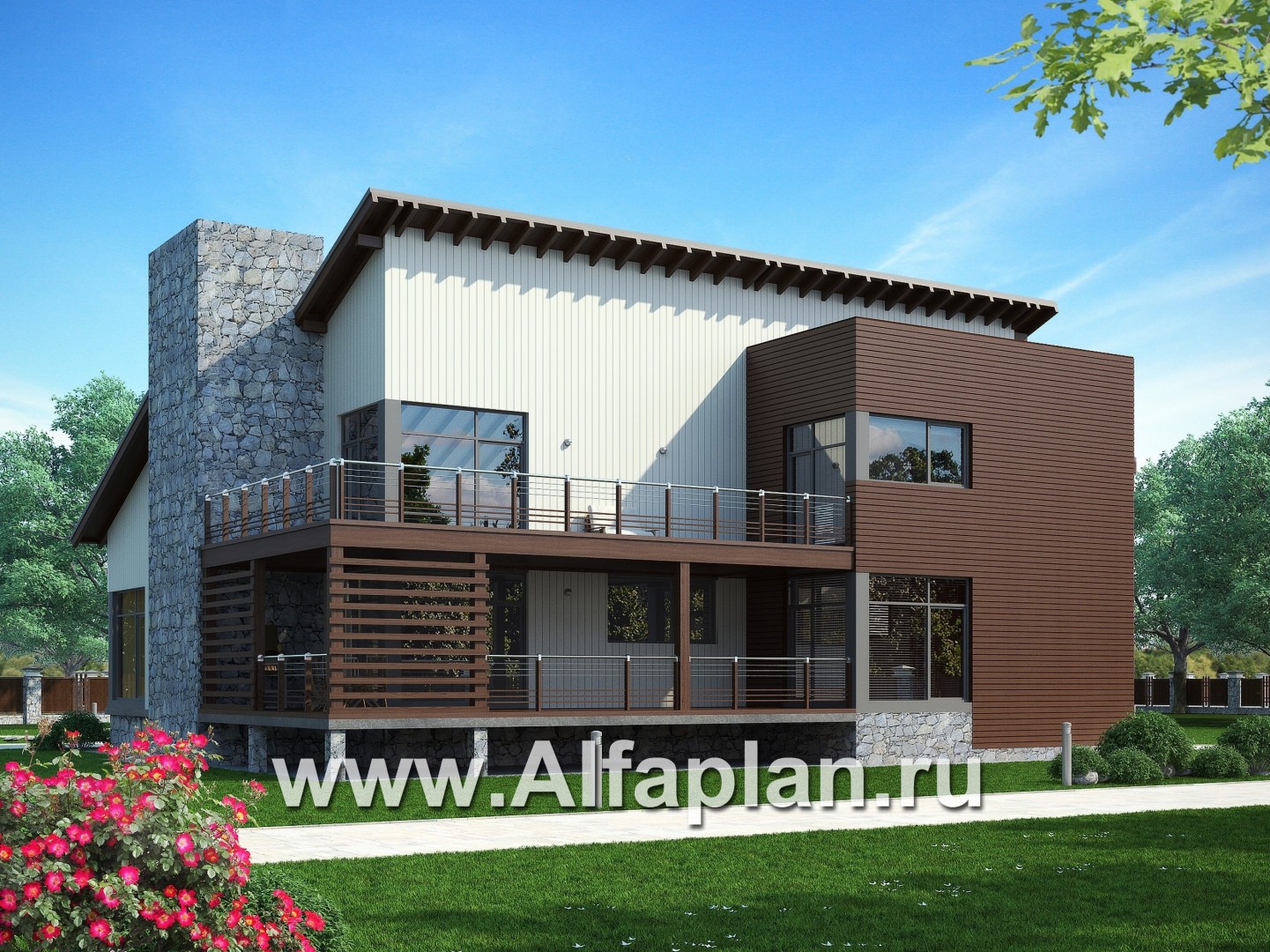 Проекты домов Альфаплан - Комфортабельный загородный дом - дополнительное изображение №1