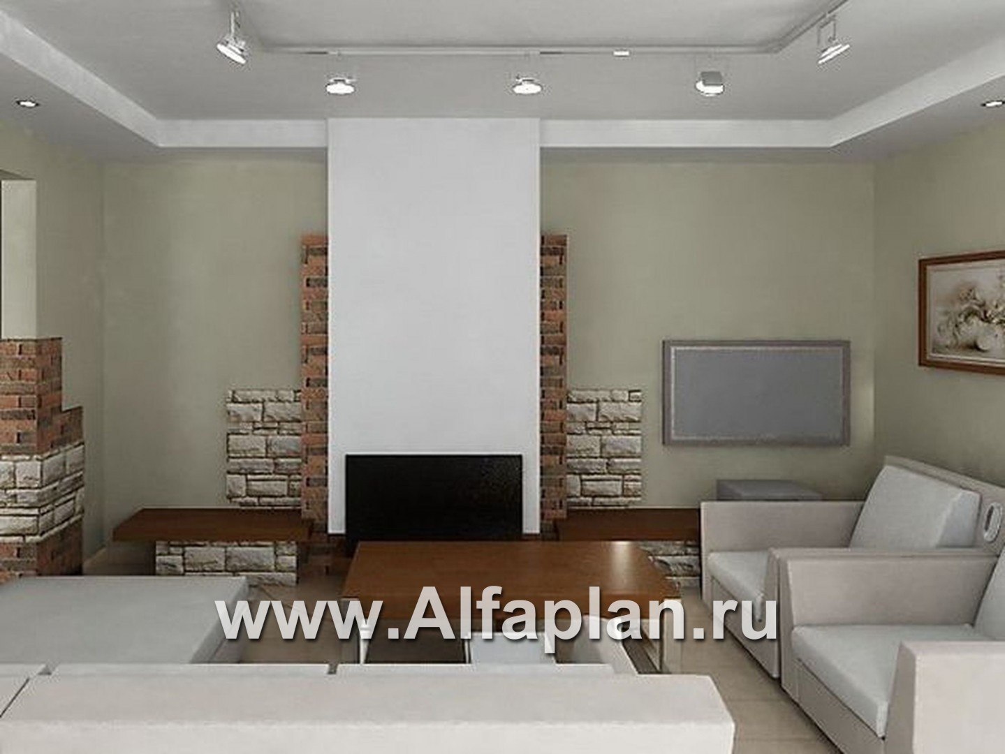 Проекты домов Альфаплан - Компактный одноэтажный дом для небольшой семьи - дополнительное изображение №3