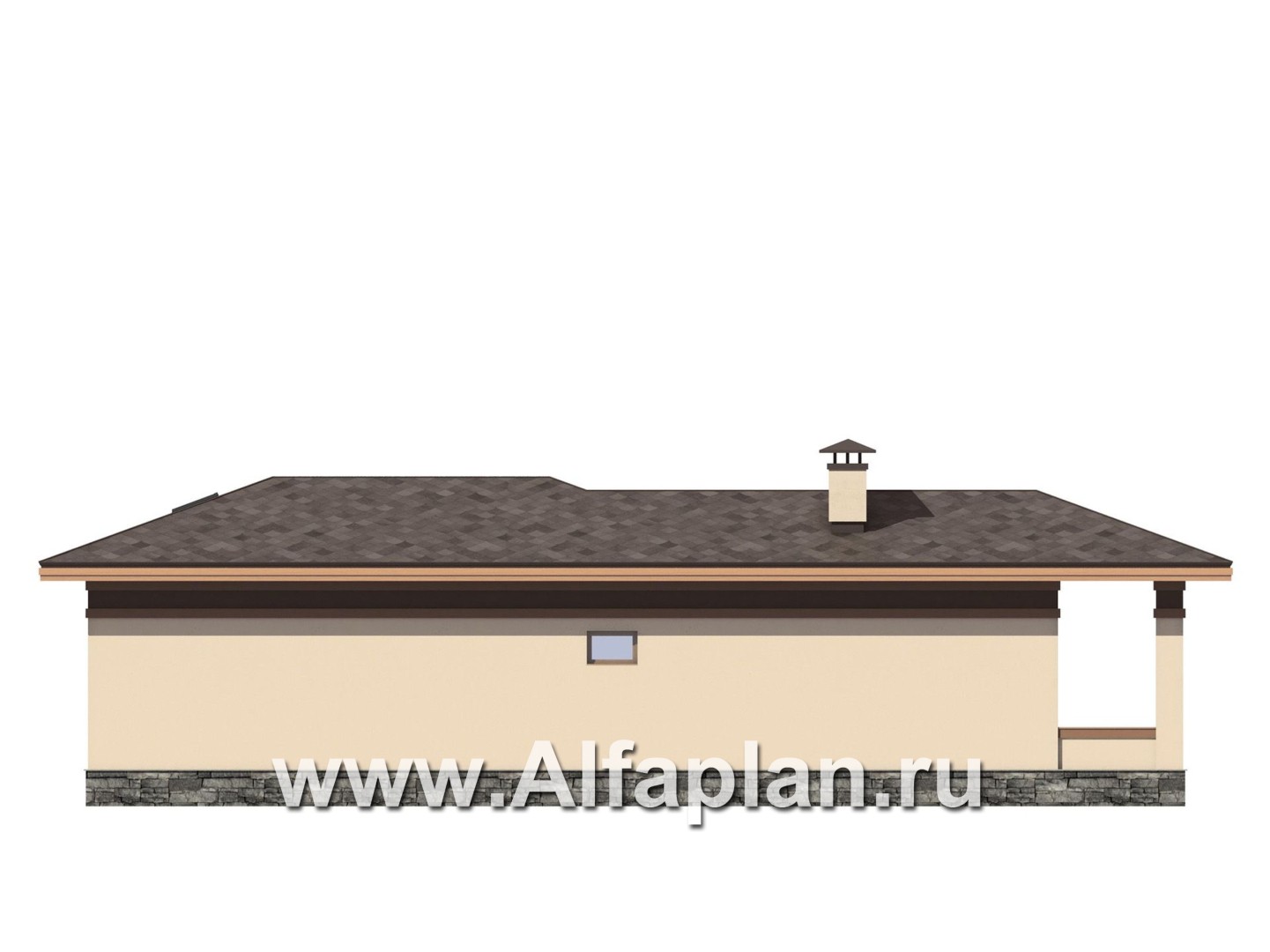Проекты домов Альфаплан - Бассейн с зоной SPA для современной усадьбы - изображение фасада №4