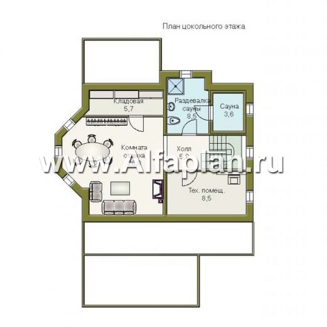 Проекты домов Альфаплан - «Конформ» - экономичный и комфортабельный дом - план проекта №1