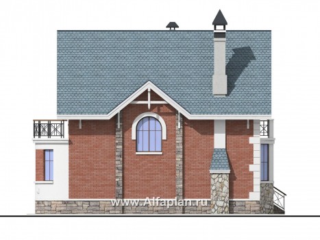 Проекты домов Альфаплан - «Стелла»- компактный дом для маленького участка  - превью фасада №3