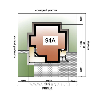 Проекты домов Альфаплан - «Юсупов» - особняк с просторной гостиной - превью дополнительного изображения №8