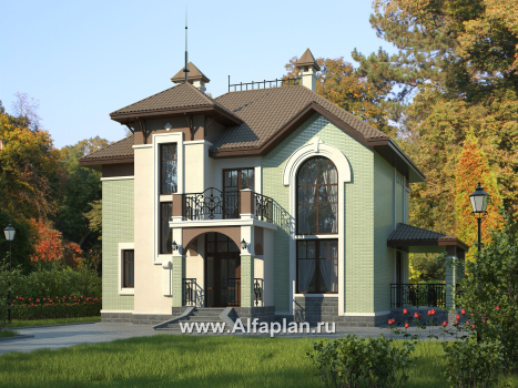 Проекты домов Альфаплан - «Разумовский» - элегантный загородный дом - превью дополнительного изображения №1