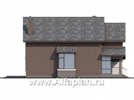 Проекты домов Альфаплан - «Эль-Ниньо» - современный дом с террасами - превью фасада №3