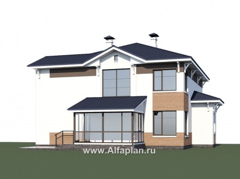 Проекты домов Альфаплан - «Мелодия света» - двухэтажный коттедж с эффектным интерьером - превью дополнительного изображения №1