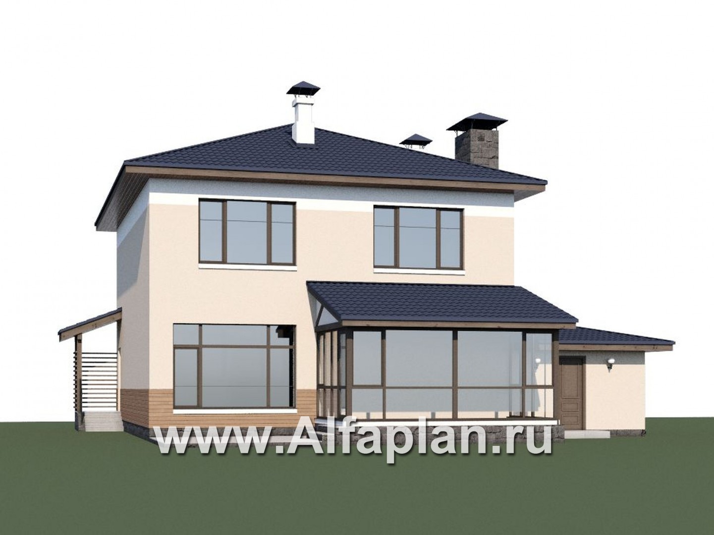 Проекты домов Альфаплан - «Преимущество» - современный  удобный дом с гаражом - дополнительное изображение №1