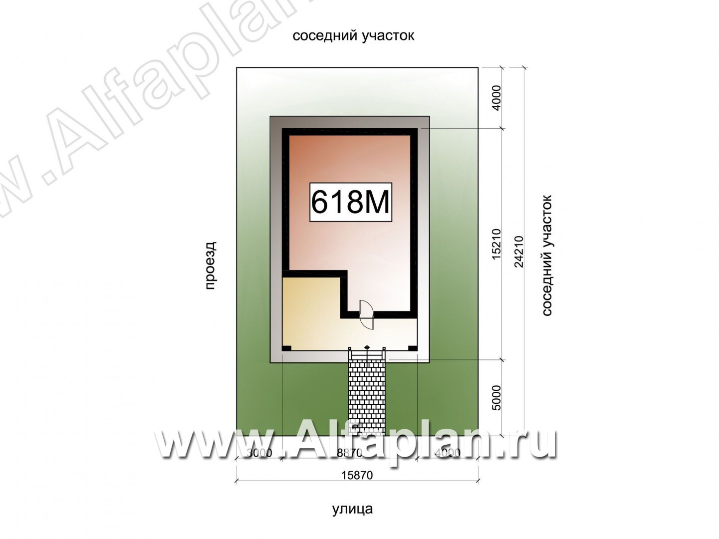 Проекты домов Альфаплан - «Мелета» - уютный одноэтажный дом с тремя спальнями - дополнительное изображение №1