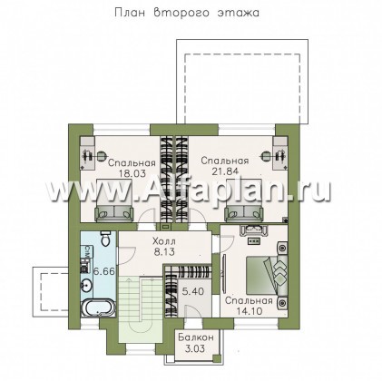 Проекты домов Альфаплан - «Либезюсефрау» - удобный дом с романтическими фасадами - превью плана проекта №2