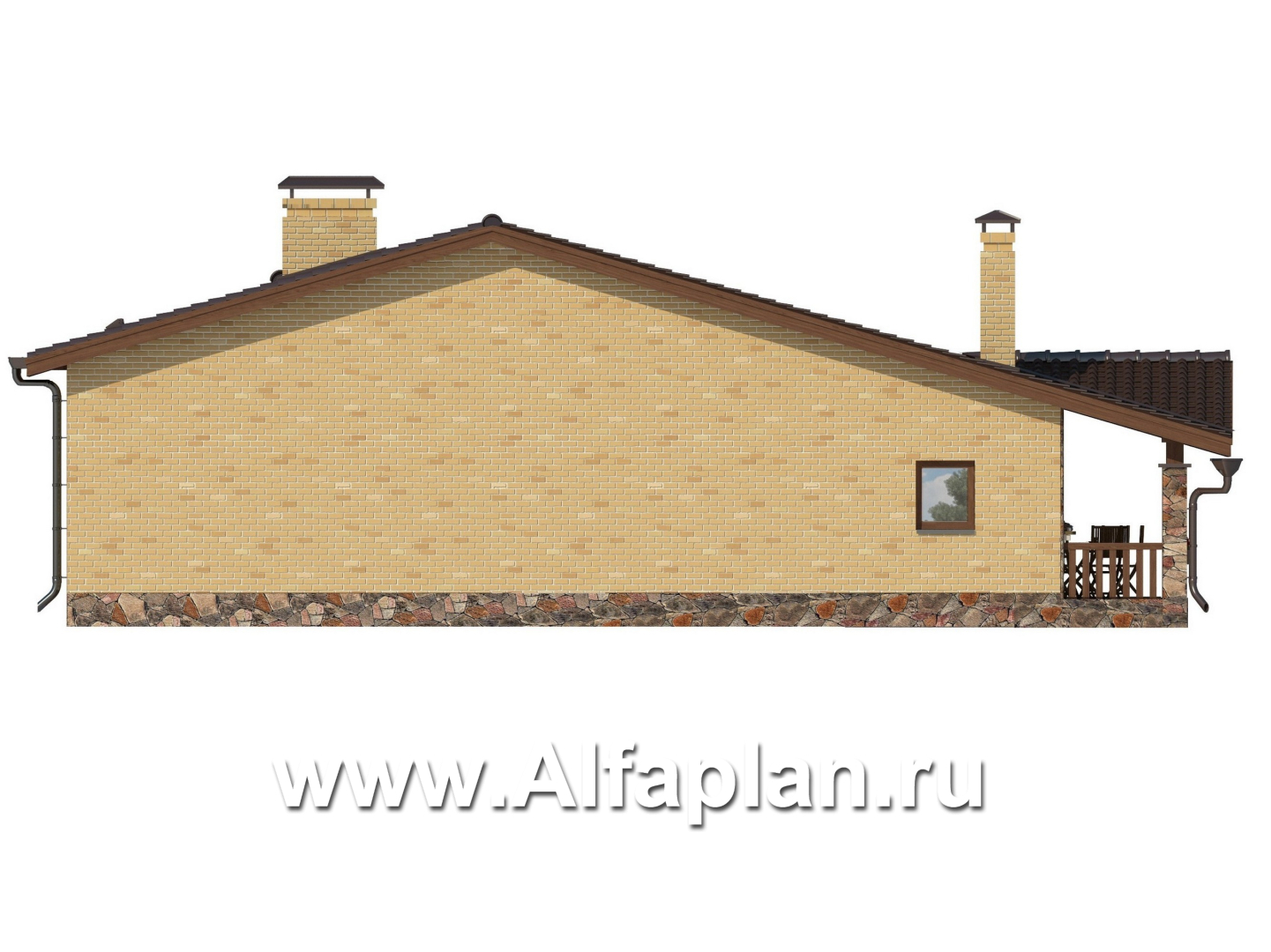 Проекты домов Альфаплан - Небольшой комфортный бассейн - изображение фасада №4