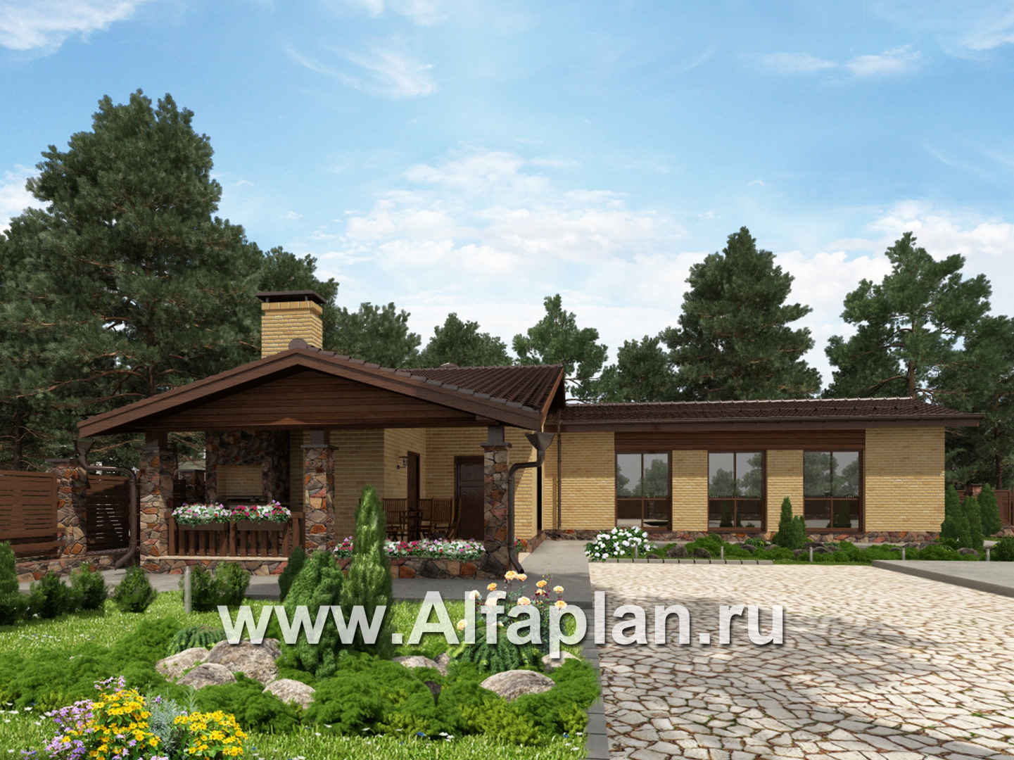 Проекты домов Альфаплан - Небольшой комфортный бассейн - основное изображение