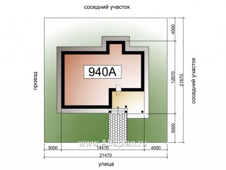 Проекты домов Альфаплан - "Одер" - стильный двухэтажный коттедж из газобетона - превью дополнительного изображения №2